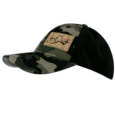 Alaska Hat, Low Profile, Ponytail, Snapback Hat, Camo, Black, Mens Hat, Womens Hat, Side Picture