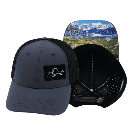 Alaska Hat, Low Profile, Ponytail, Snapback Hat, Charcoal, Black, Mens Hat, Womens Hat, Main Picture