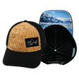 Alaska Hat, Low Profile, Ponytail, Snapback Hat, Cork, Black, Mens Hat, Womens Hat, Main Picture