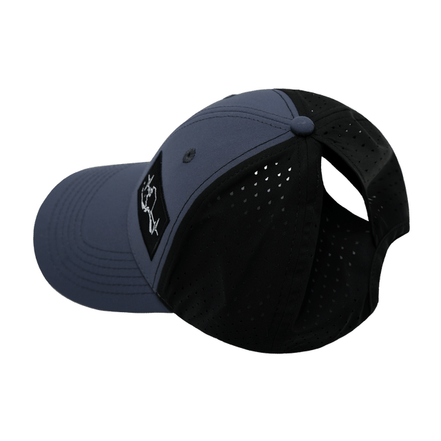 Alaska Hat, Low Profile, Ponytail, Snapback Hat, Charcoal, Black, Mens Hat, Womens Hat, Ponytail Hole Picture