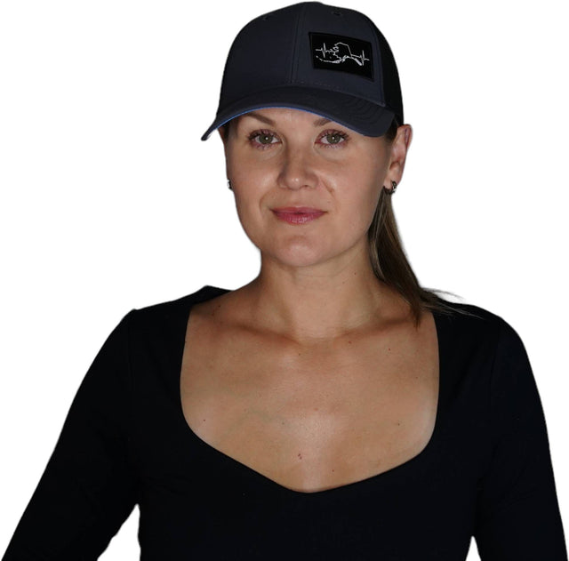 Alaska Hat, Low Profile, Ponytail, Snapback Hat, Charcoal, Black, Mens Hat, Womens Hat, Woman In Hat Picture