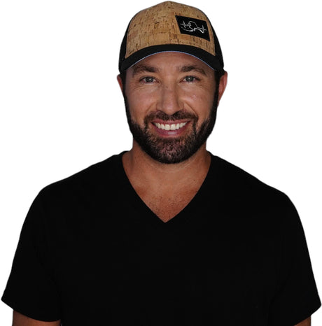 Alaska Hat, Low Profile, Ponytail, Snapback Hat, Cork, Black, Mens Hat, Womens Hat, Man In Hat Picture