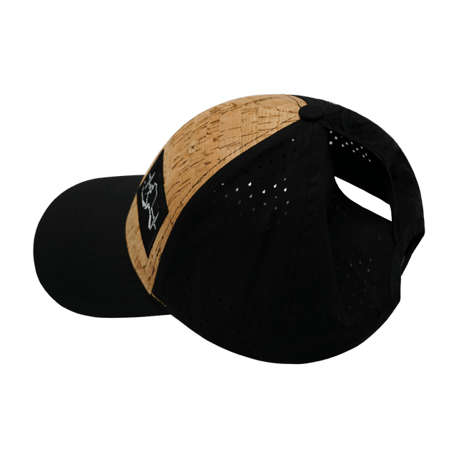 Alaska Hat, Low Profile, Ponytail, Snapback Hat, Cork, Black, Mens Hat, Womens Hat, Ponytail Hole Picture