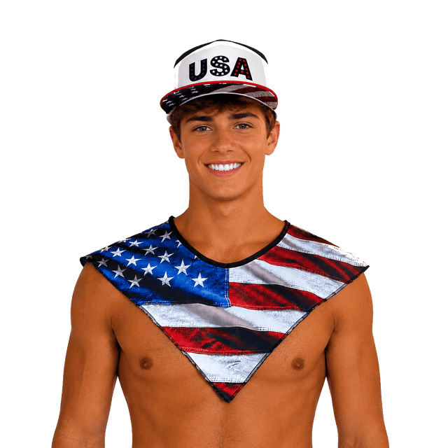 American Flag Sun Shoulder Protection - Cooling Shall