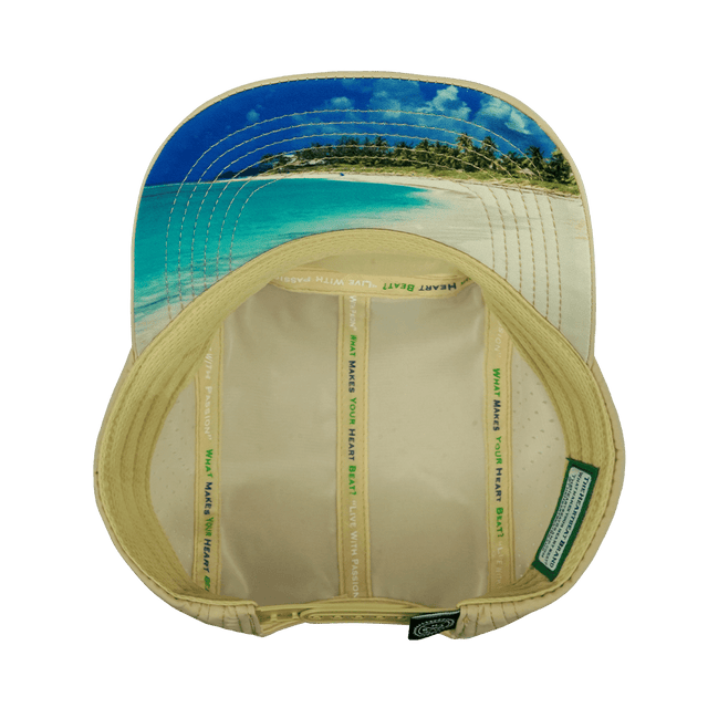 Beach Hat, 5 Panel Hat, Snapback, Sand, White, Mens Hat, Womens Hat, Underbill Picture