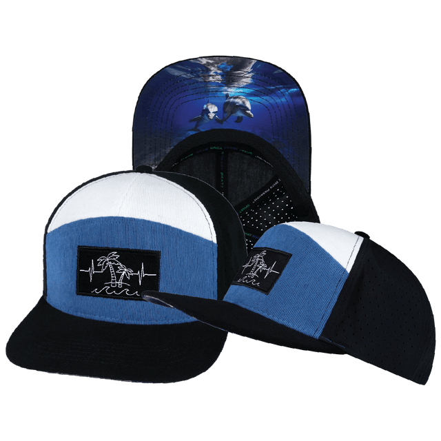 Beach Hat, Flat Bill, Snapback Hat, Mint, White, Mens Hat, Womens Hat, Corduroy, Black, Blue, White, Main Picture
