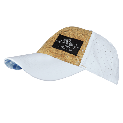 Beach Hat, Low Profile, Ponytail, Snapback Hat, Teal, White, Mens Hat, Womens Hat, Side Picture