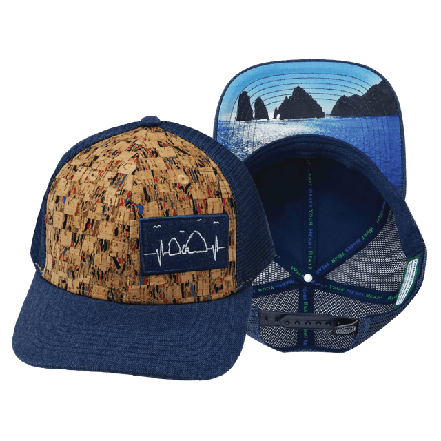 Cabo Hat, Baseball Hat, Snapback Hat, Cork, Navy, Mens Hat, Womens Hat, Main Picture
