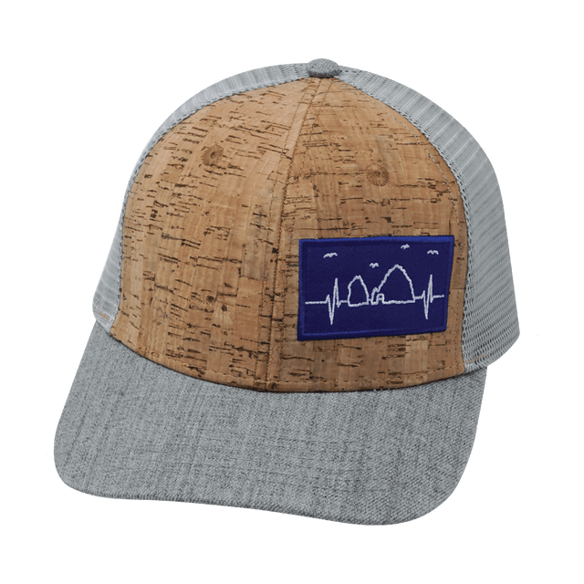 Cabo Hat, Baseball Hat, Snapback Hat, Cork, Heather Gray, gray, Mens Hat, Womens Hat, Front Picture