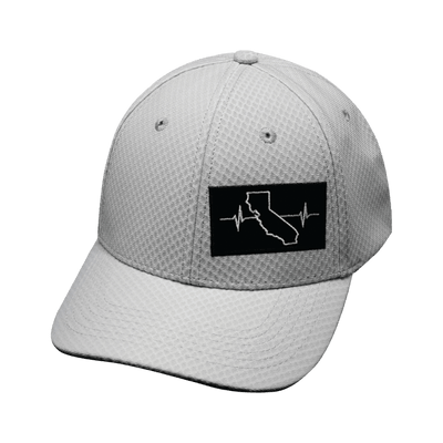 California Hat, Athletiic Fit, Airmesh, Snapback Hat, Gray, Mens Hat, Womens Hat, Front Picture