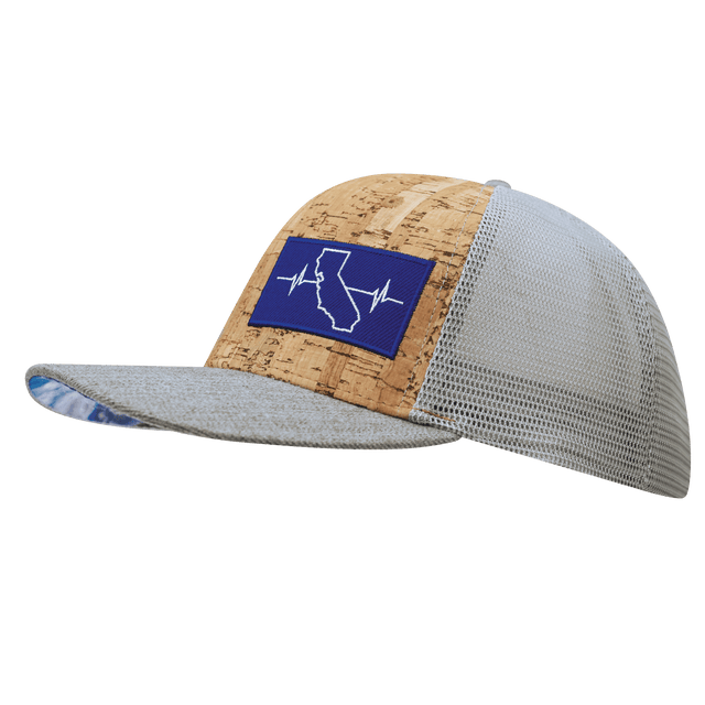 California Hat, Baseball Hat, Snapback Hat, Cork, Heather Gray, Gray, Mens Hat, Womens Hat, Side Picture
