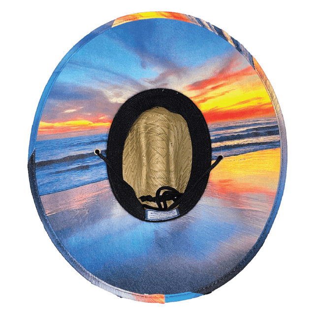 California Straw, Sun Hat, Sunset, Mens Straw Hat, Womens Straw Hat, Underbill Picture