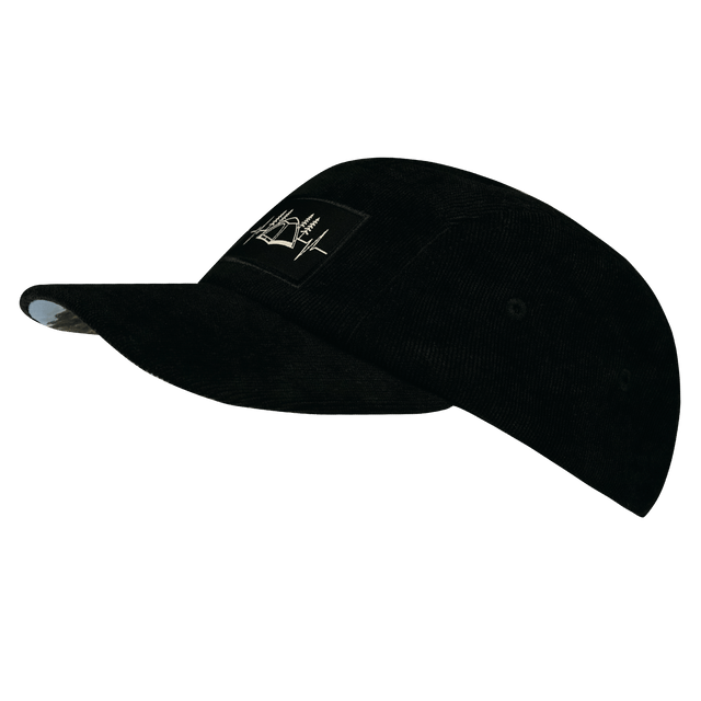 Camping Hat, 5 Panel Hat, Snapback, Black, Mens Hat, Womens Hat, Side Picture