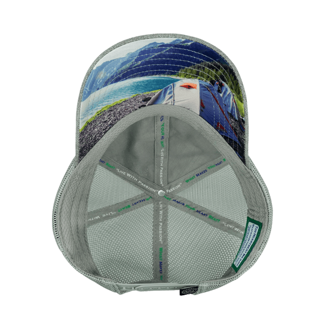 Camping Hat, Dad Hat, Snapback, Heather Gray, Gray, Mens Hat, Womens Hat, Underbill Picture