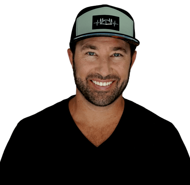 Camping Hat, Flat Bill, Snapback Hat, Black, Sage, Mens Hat, Womens Hat, Man in Hat Picture