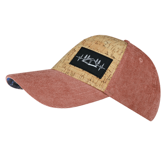 Camping Hat, Low Profile, Snapback Hat, Corduroy, Cork, Peach, Mens Hat, Womens Hat, Side Picture