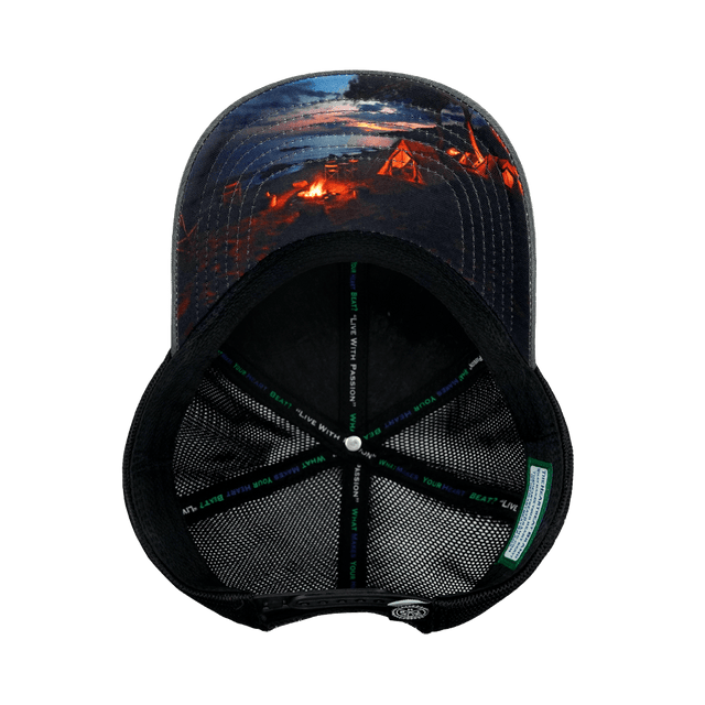 Camping Hat, Low Profile, Snapback Hat, Slate Gray, Black, Mens Hat, Womens Hat, Underbill Picture