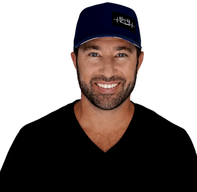 Camping Hat, Trucker Hat, Snapback Hat, Royal Blue, Mens Hat, Womens Hat, Man in Hat Picture