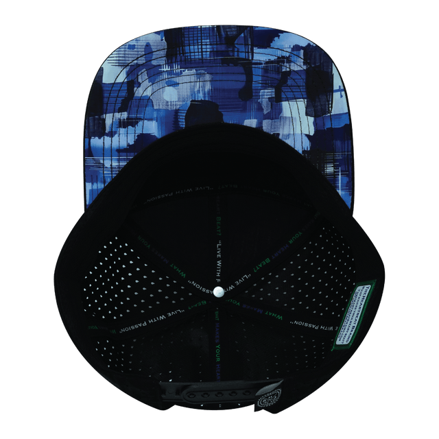 Color Vibes Hat, Flat Bill, Snapback Hat, Artist Storm, Black, White, Mens Hat, Womens Hat, Underbill Picture