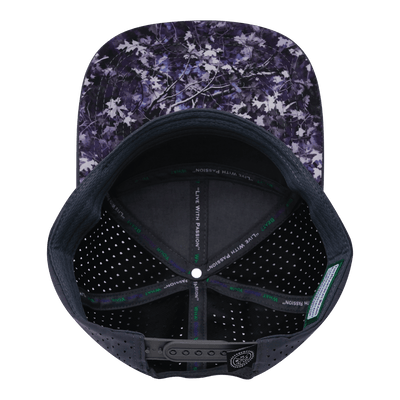 Color Vibes Hat, Flat Bill, Snapback Hat, Blue Fall Camo, Charcoal, White, Mens Hat, Womens Hat, Underbill Picture