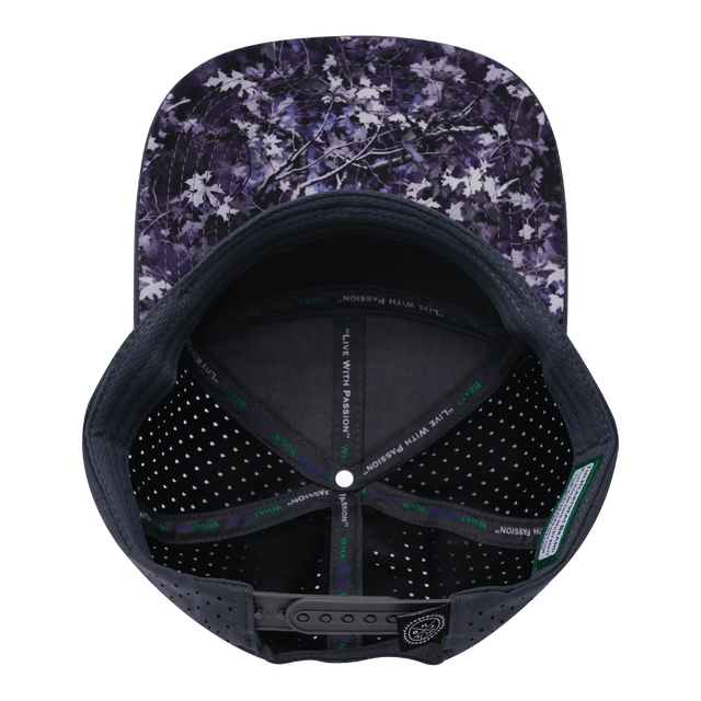 Color Vibes Hat, Flat Bill, Snapback Hat, Blue Fall Camo, Charcoal, White, Mens Hat, Womens Hat, Underbill Picture