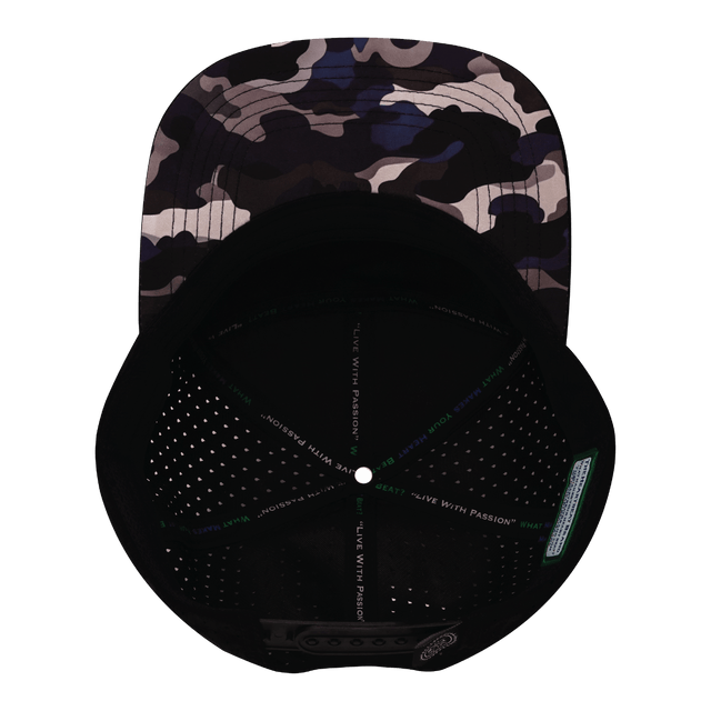 Color Vibes Hat, Flat Bill, Snapback Hat, Desert Night Camo, Black, Cream, Mens Hat, Womens Hat, Underbill Picture