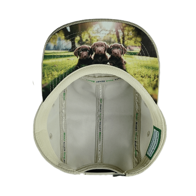 Dog Hat, 5 Panel Hat, Snapback, Corduroy, Sand, Mens Hat, Womens Hat, Underbill Picture
