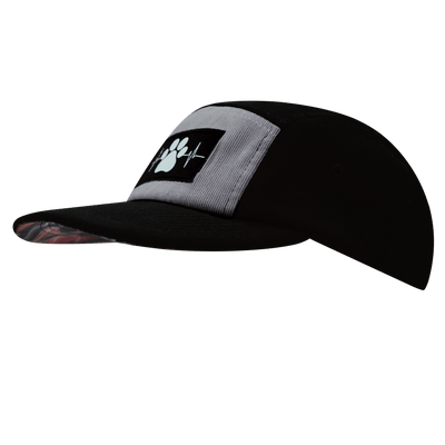 Dog Hat, 5 Panel Hat, Snapback, Corduroy, Black, Gray, Mens Hat, Womens Hat, Side Picture