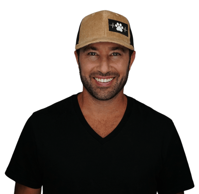 Dog Hat, Baseball Hat, Snapback Hat, Corduroy, Tan, Black, Mens Hat, Womens Hat, Man In Hat Picture