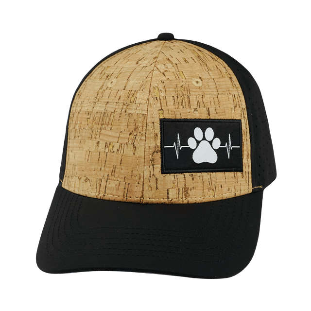Dog Hat, Baseball Hat, Snapback Hat, Cork, Black, Mens Hat, Womens Hat, Front Picture