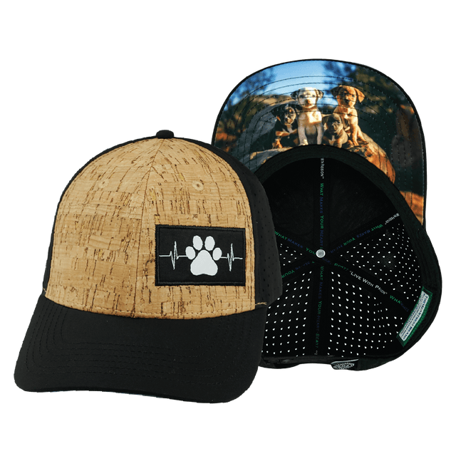 Dog Hat, Baseball Hat, Snapback Hat, Cork, Black, Mens Hat, Womens Hat, Main Picture