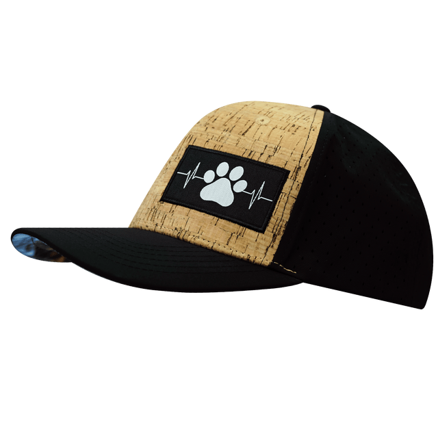 Dog Hat, Baseball Hat, Snapback Hat, Cork, Black, Mens Hat, Womens Hat, Side Picture