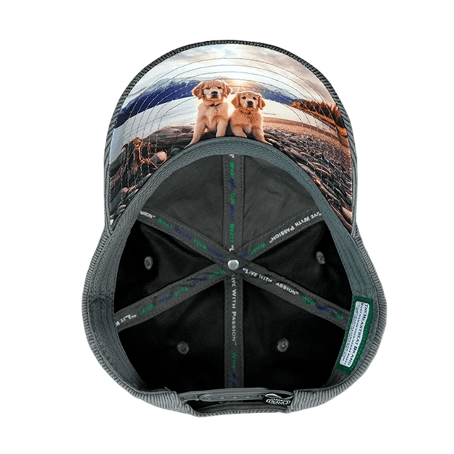 Dog Hat, Dad Hat, Snapback, Corduroy, Charcoal, Mens Hat, Womens Hat, Underbill Picture