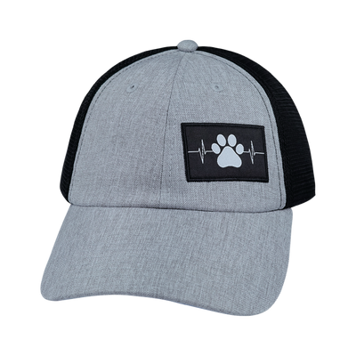 Dog Hat, Dad Hat, Snapback, Heather Gray, Black, Mens Hat, Womens Hat, Front Picture
