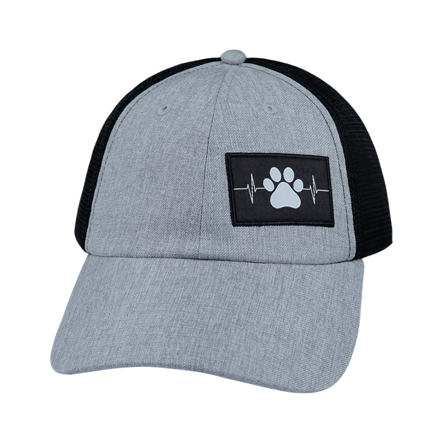 Dog Hat, Dad Hat, Snapback, Heather Gray, Black, Mens Hat, Womens Hat, Front Picture