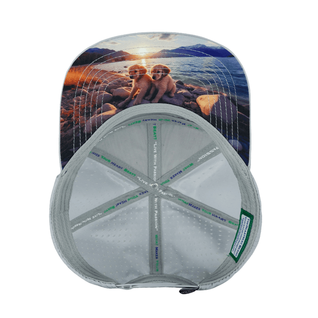 Dog Hat, Flat Bill, Snapback Hat, Gray, Navy, White, Mens Hat, Womens Hat, Underbill Picture