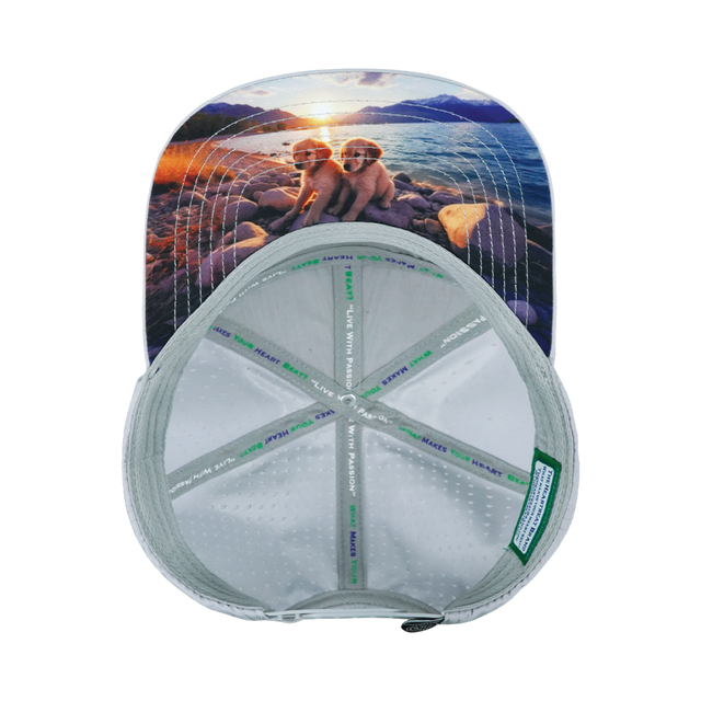 Dog Hat, Flat Bill, Snapback Hat, Gray, Navy, White, Mens Hat, Womens Hat, Underbill Picture