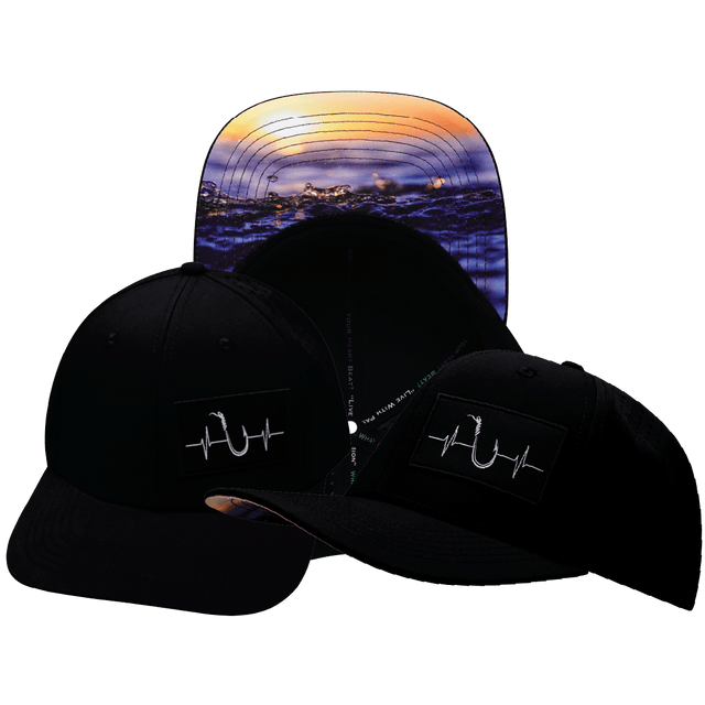 Fishing Hat, Baseball Hat, Snapback Hat, Black, Mens Hat, Womens Hat, Main Picture