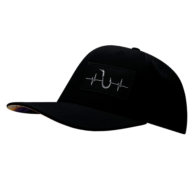 Fishing Hat, Baseball Hat, Snapback Hat, Black, Mens Hat, Womens Hat, Side Picture