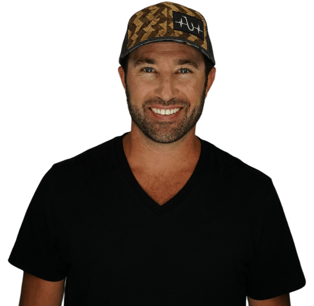 Fishing Hat, Baseball Hat, Snapback Hat, Cork, Charcoal Gray, Mens Hat, Womens Hat, Man in Hat Picture