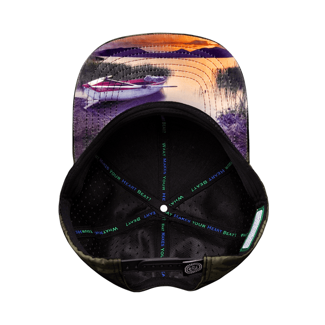 Fishing Hat, Baseball Hat, Snapback Hat, Green Camo, Mens Hat, Womens Hat, Underbill Picture