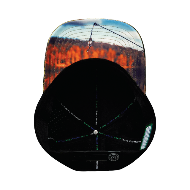 Fishing Hat, Baseball Hat, Snapback Hat, Maple Leaf Camo, Black, Mens Hat, Womens Hat, Underbill Picture