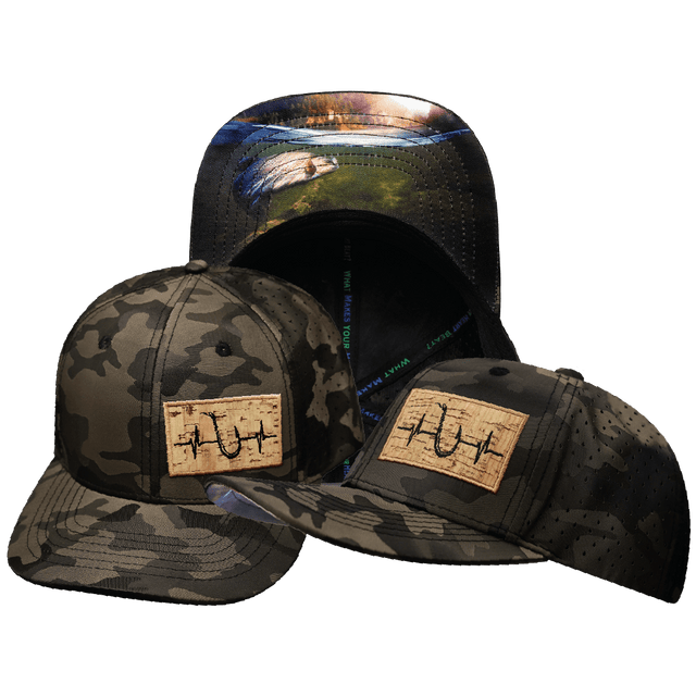 Fishing Hat, Baseball Hat, Snapback Hat, Tan Camo, Mens Hat, Womens Hat, Main Picture
