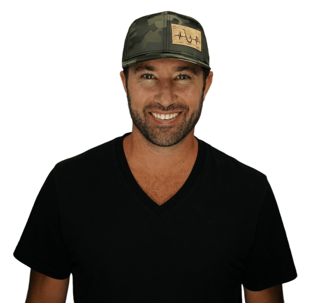 Fishing Hat - Baseball Hat Fit - Tan Camo - Laser Mesh