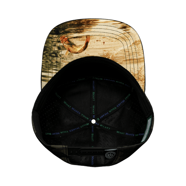 Fishing Hat, Flat Bill, Snapback Hat, Cork, Tan Camo, Mens Hat, Womens Hat, Underbill Picture