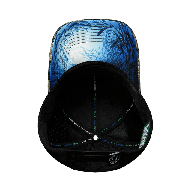 Fishing Hat, Low Profile, Ponytail, Snapback Hat, Light Camo, Black, Mens Hat, Womens Hat, Underbill Picture
