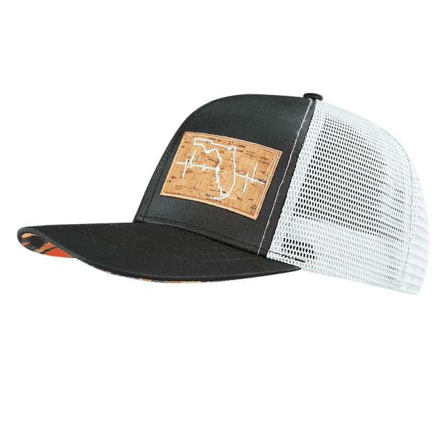 Florida Hat, Baseball Hat, Snapback Hat, Black, Gray, Mens Hat, Womens Hat, Side Picture