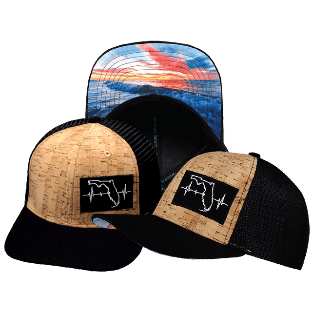 Florida Hat, Baseball Hat, Snapback Hat, Cork, Black, Mens Hat, Womens Hat, Main Picture