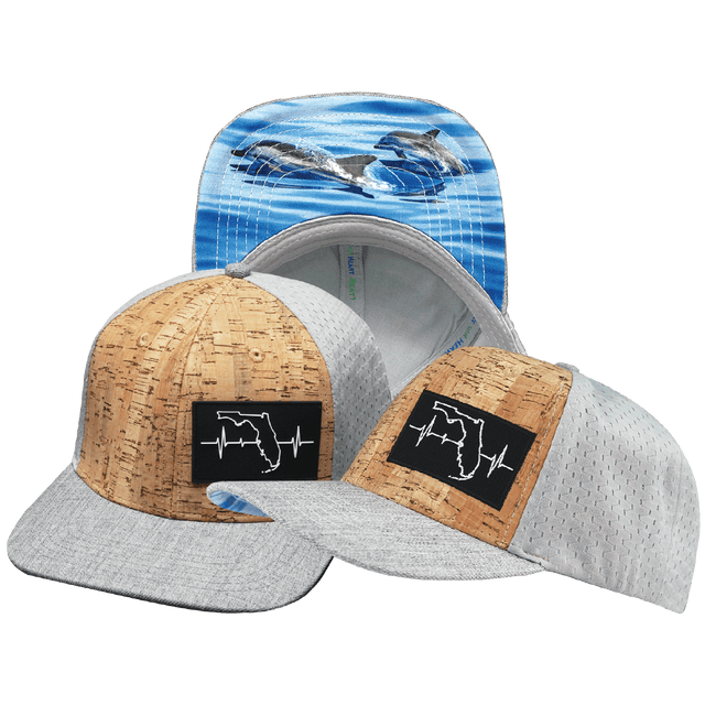 Florida Hat, Baseball Hat, Snapback Hat, Cork, Heather Gray, Gray, Mens Hat, Womens Hat, Main Picture