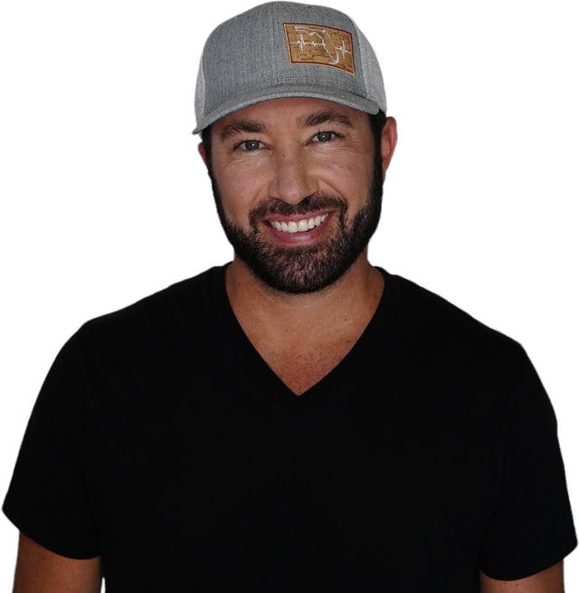 Florida Hat, Baseball Hat, Snapback Hat, Heather Gray, Gray, Mens Hat, Womens Hat, Man in Hat Picture